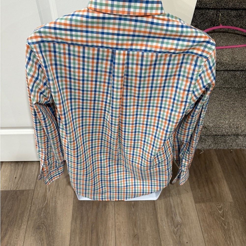 Dockers Men's Orange and Blue Plaid Shirt - Picture 2 of 3